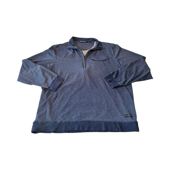 Travis Mathew 1/4 Zip Jacket Sweater Mens XL Blue Pullover Golf Performance - Picture 1 of 5